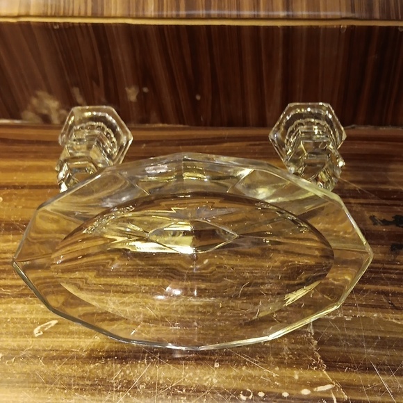 Vintage Tuscany Gemini Crystal double candleholder formal - Picture 3 of 6
